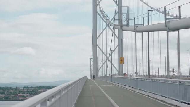 Forth Road Bridge, a suspension bridge spanning the Firth of Forth in Scotland, UK - 4 September 2026.