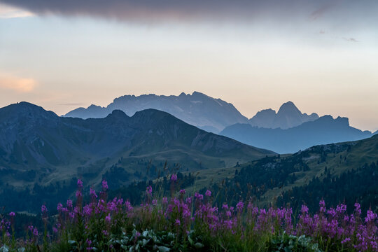 Marmolada &ndash; a mountain range in the Dolomites in Italy