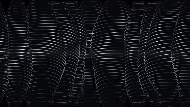 Abstract dark background with glowing silver lines in a wavy pattern creating a modern digital texture for technology design projects and creative wallpaper backdrop visuals 4k Motion Video