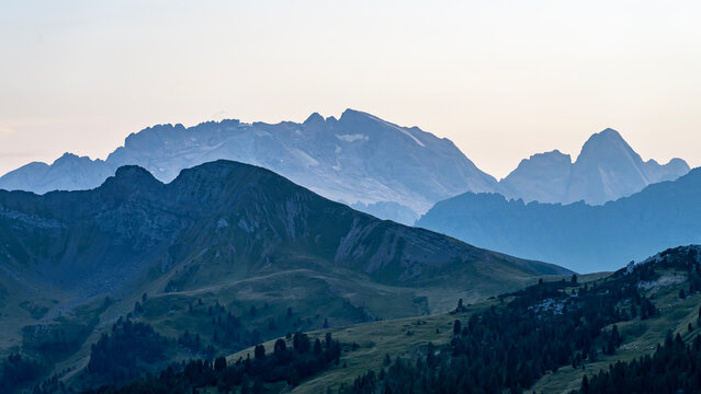 Marmolada &ndash; a mountain range in the Dolomites in Italy
