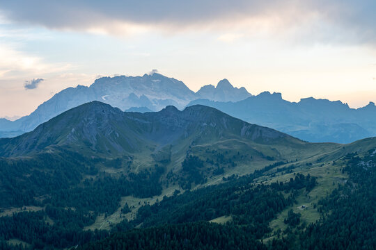 Marmolada &ndash; a mountain range in the Dolomites in Italy
