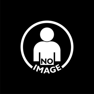 Photo Not Available sign icon isolated on black background