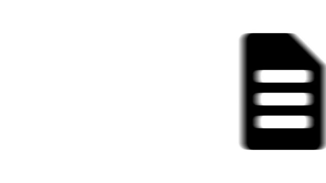 Animation set, document symbol. Animations: transparency, zooms, transition top to down, transition left to right, slide up to down, slide left to right
