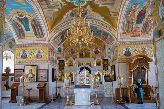 In the ancient Life-Giving Trinity Cathedral. Trinity-Scanov monastery, Penza oblast