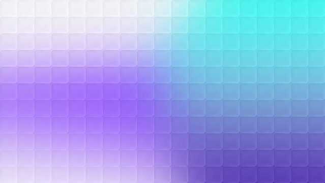 Abstract cubic glass pattern gradient background with purple and cyan grid