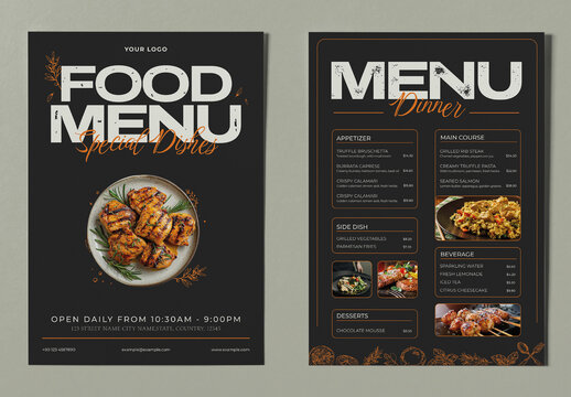Food Menu Flyer Template