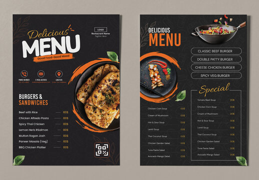 Restaurants Menu Design Template