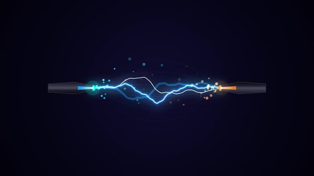Electric spark discharge between two electrodes