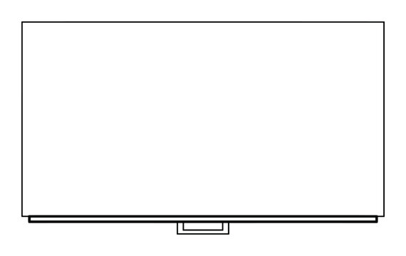 Modern flat screen television monitor outline for home entertainment.