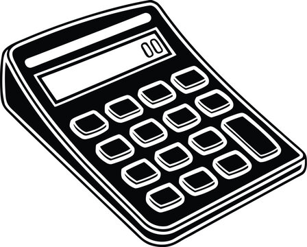 calculator isolated on white background