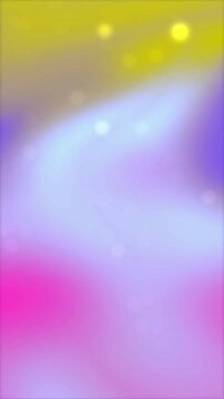 Abstract soft gradient background with glowing bokeh light particles in vertical orientation.