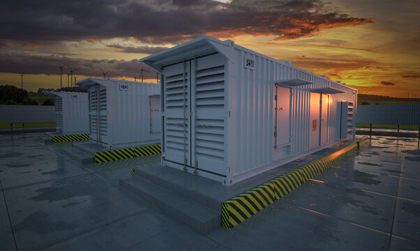 Energy Storage System .3D rendering.