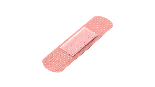 Single adhesive medical bandage plaster medical first aid strip isolated object
