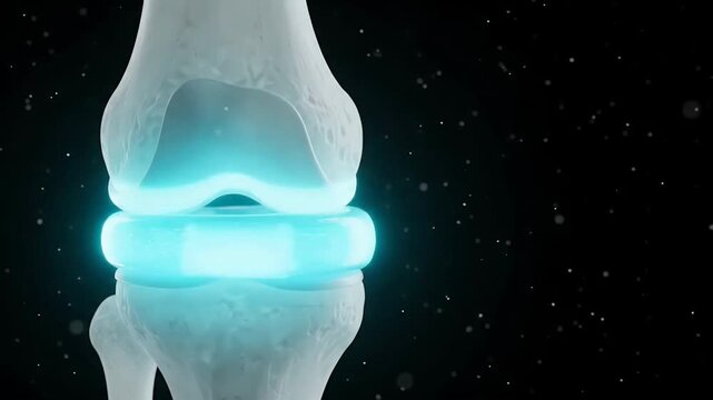 Human Joint Cartilage Anatomy Synovial Cushion and Opposing Bone Condyles