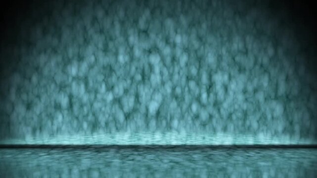 Textured teal and blue background features a luminous floor. Mysterious ambient lighting fills this teal and blue background. Modern cyber studio visual spaces use this textured background.