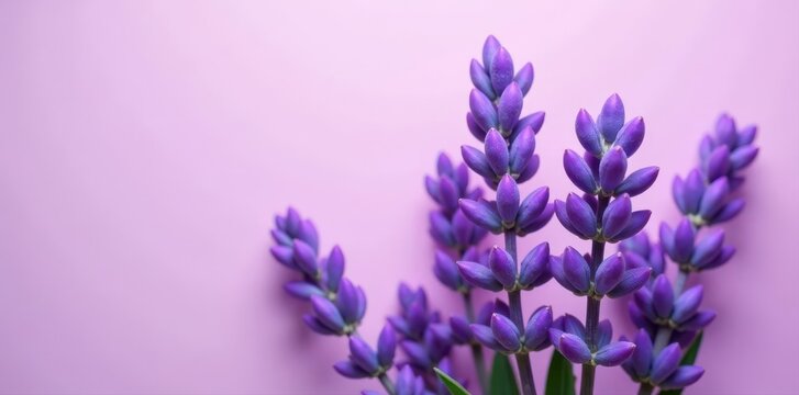 Pastel purple backdrop, profuse lavender bouquet , soft, photography