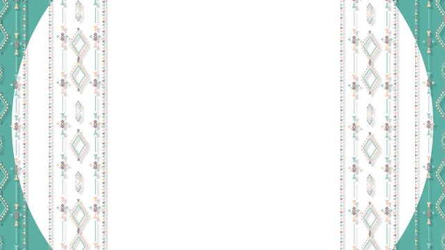 Native American Indigenous Style Pattern Background Frame Loop Animation.