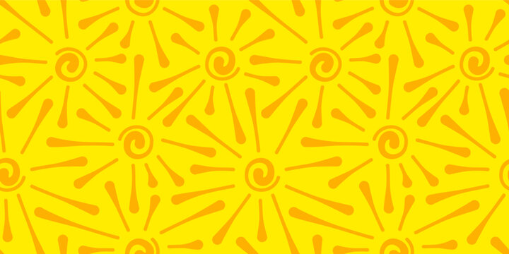 sun pattern background. childish sun seamless pattern. sun pattern for kids background.