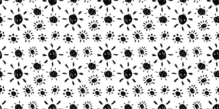 sun pattern background. childish sun seamless pattern. sun pattern for kids background.