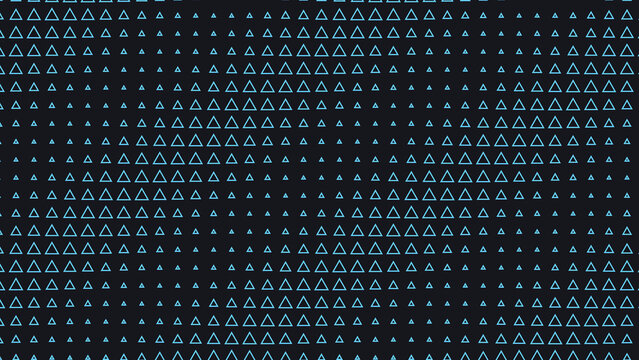 Abstract pattern of blue triangular outlines arranged in a grid on a dark background, creating a geometric and textured visual effect