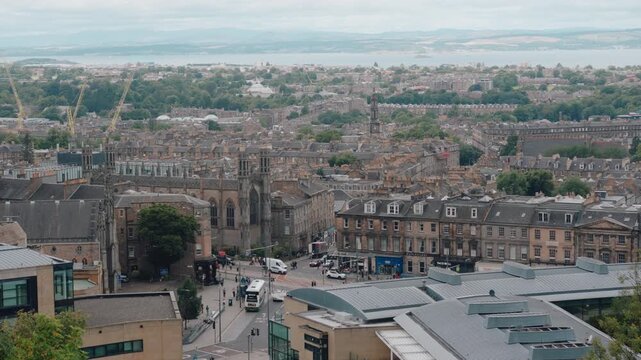 Panoramic view of Edinburgh Old Town from Calton Hill, Edinburgh, Scotland, UK - 10 September 2026.