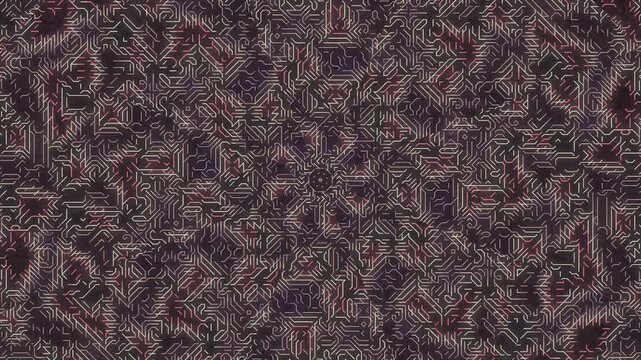 Intricate dark purple and charcoal grey abstract geometric pattern with symmetrical radial texture for background design and digital art