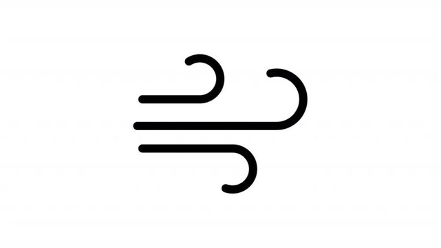 animated of icon wind, air, airflow