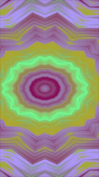 Abstract digital background with concentric wavy shapes and vibrant purple and green colors.
