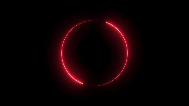 blue circle glow border, alpha channel, seamless loop, A glowing neon red circle emits radiant energy in a dark background, Cyan circle glow border concept on the transparent background.