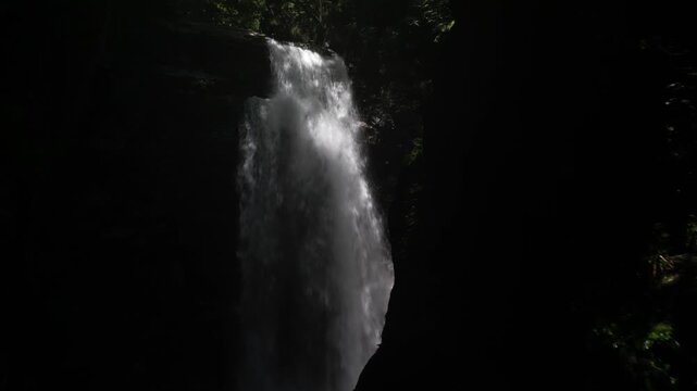 Ootabi Waterfall in Yasui Valley, Kochi, Japan &ndash; Drone Aerial Footage of a Majestic 15-Meter Plunge Waterfall