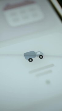 Delivery truck card receives touch input