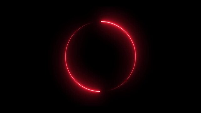 blue circle glow border, alpha channel, seamless loop, A glowing neon red circle emits radiant energy in a dark background, Cyan circle glow border concept on the transparent background.