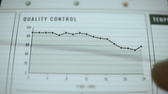 Quality control chart records changing defect rate