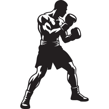 Boxer Silhouette Illustration