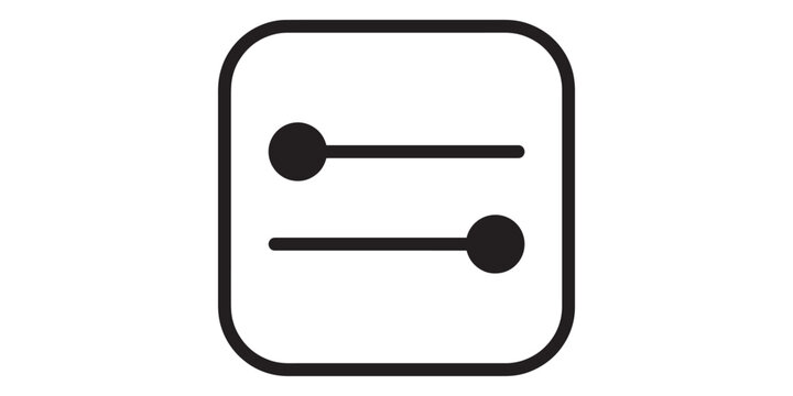 Settings icon with two sliders in a rounded square