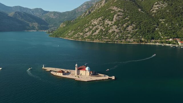 Our Lady of the Rocks on an island near Perast in Montenegro
