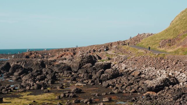 Giant Causeway, a natural landmark of about 40,000 interlocking basalt columns on the coast of Northern Ireland, UK - 10 September 2026.