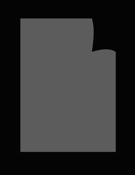 Minimalist gray Utah state outline map with solid fill and clean edges for educational or geographic reference.