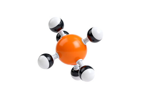 [Transparent Background PNG]3D Model of Phosphorus Hydride Molecule Structure
