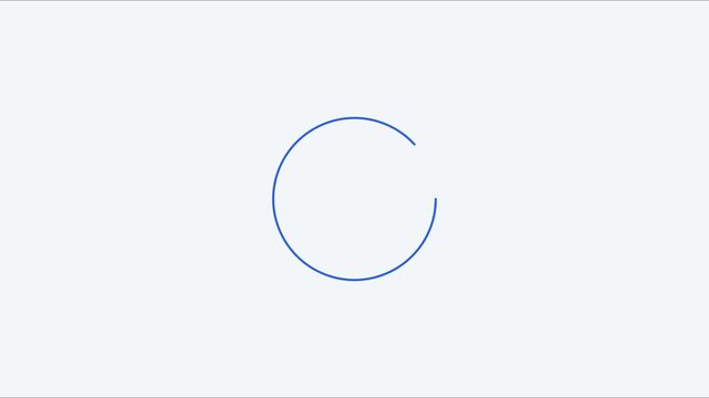 Minimalist loading spinner animation with rotating clock hand for digital interface and user experience 4k