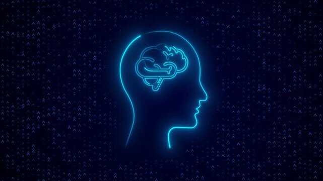 Head brain artificial intelligence, Future innovation digital concept