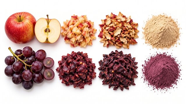 Polyphenol rich apple and grape foods