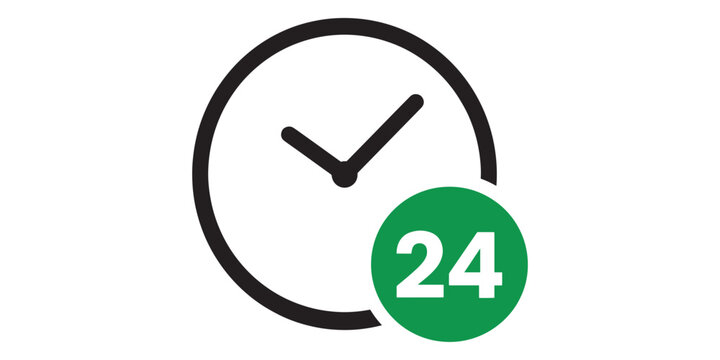 24 hours clock icon