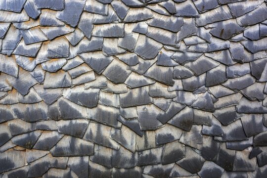 Slate fa&ccedil;ade on the Jewish Community Centre, Inner Harbour, Duisburg, Ruhr Area, North Rhine-Westphalia, Germany