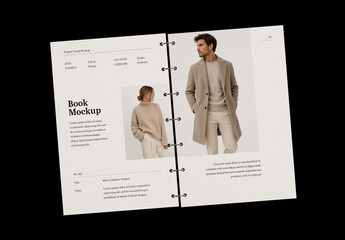 Open Ring Binder Book Mockup