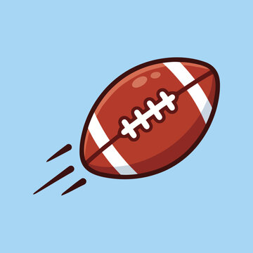 Cute football vector icon illustration