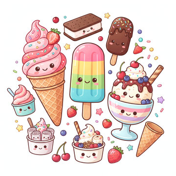 candy, sweets, lollipop, gummy bear, marshmallow, macaron, jelly bean, jar, chocolate, truffle, heart, fruit, sugar, treat, treats, confectionery, shop, store, party, birthday, kids, kawaii, cute, vec