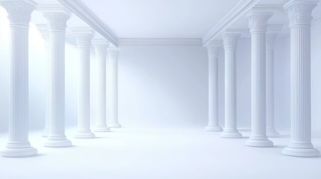 Antique White Columns as a Product Display Setting