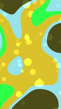 Abstract background with fluid organic shapes and glowing light particles.