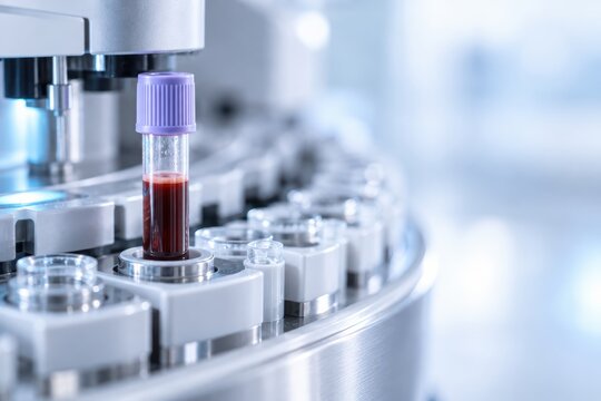 Blood Sample in Precision Diagnostic Analyzer for Laboratory Quality Control
